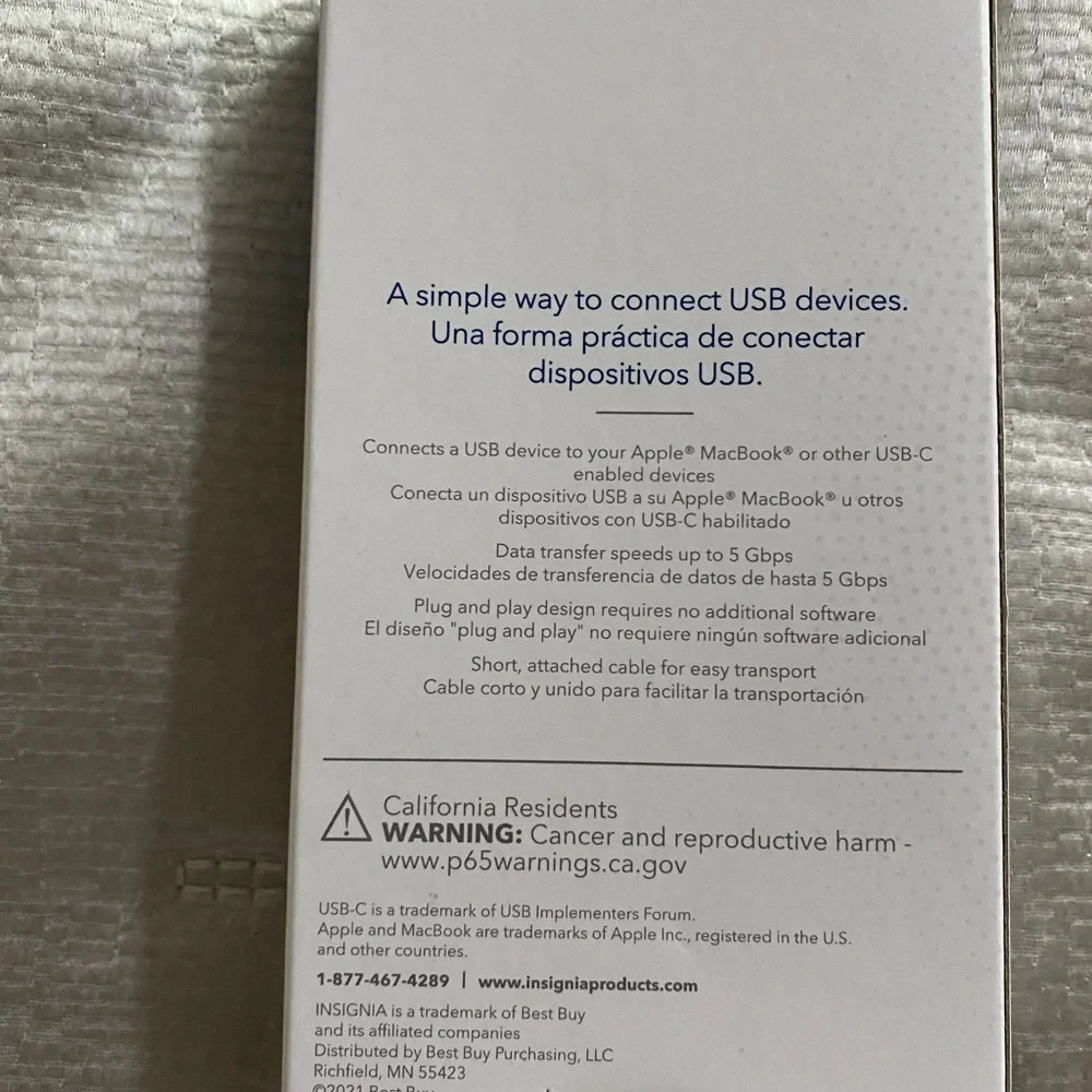 Insignia USB-C to USB adapter